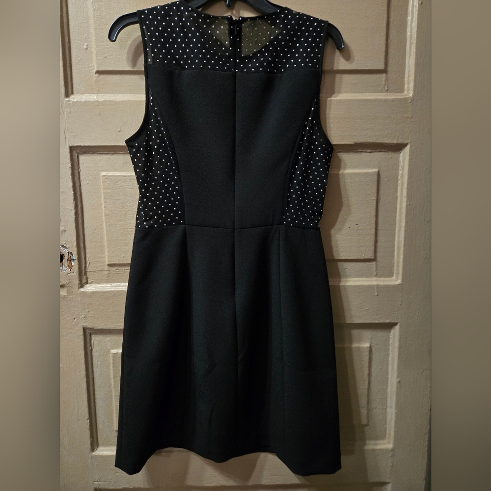 Michael Kors Studded Black Mesh Sleeveless Little Black Dress NWT Size: 4